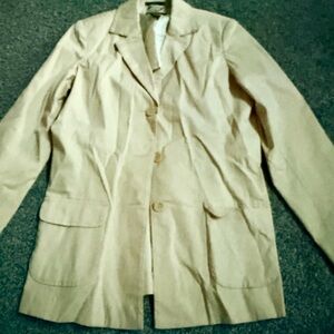 Eddie Bauer Ladies Light Brown Tan Women's Blazer Suit Jacket Sz 10